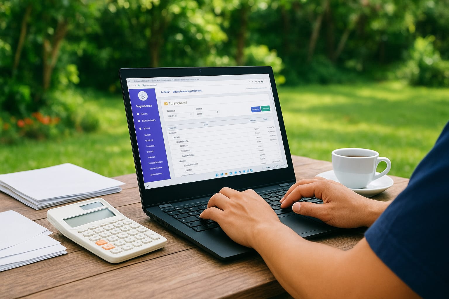 Ilustrasi dashboard dan pengelolaan keuangan e-Profit